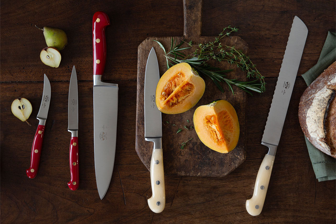 Chef's Knife Red Handle Forgiato Insieme Berti 