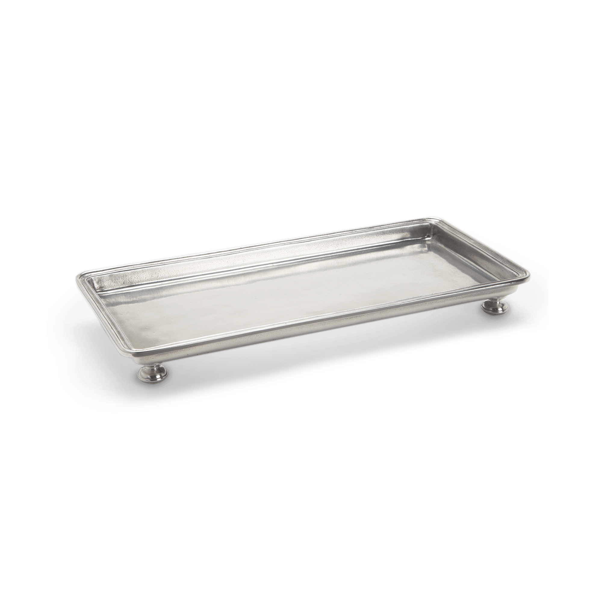 MATCH Pewter Footed Rectangular Vanity Tray