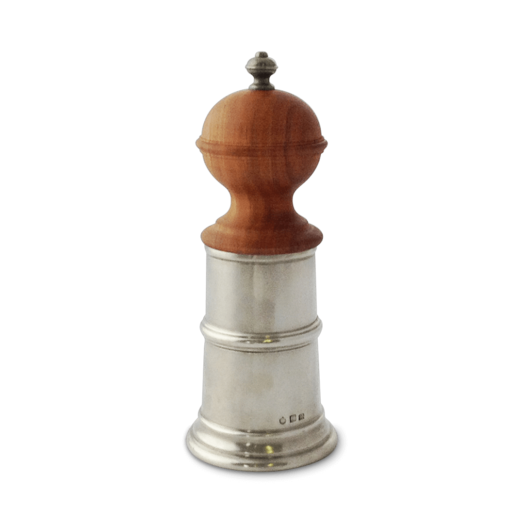 MATCH Pewter Wood Pepper Mill 7.9 Inches High