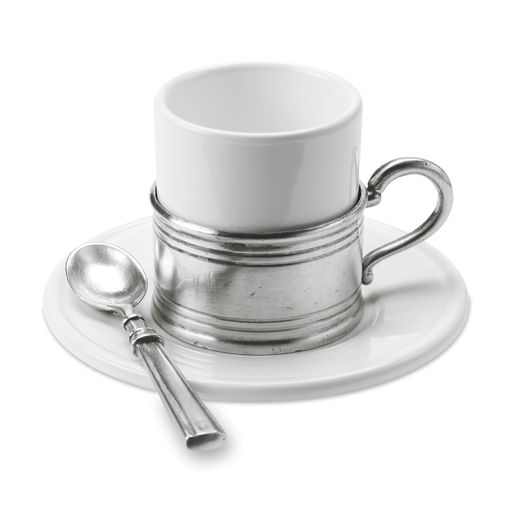 Espresso Cup /w saucer 9cl Gray- Peakabrew - Espresso Gear