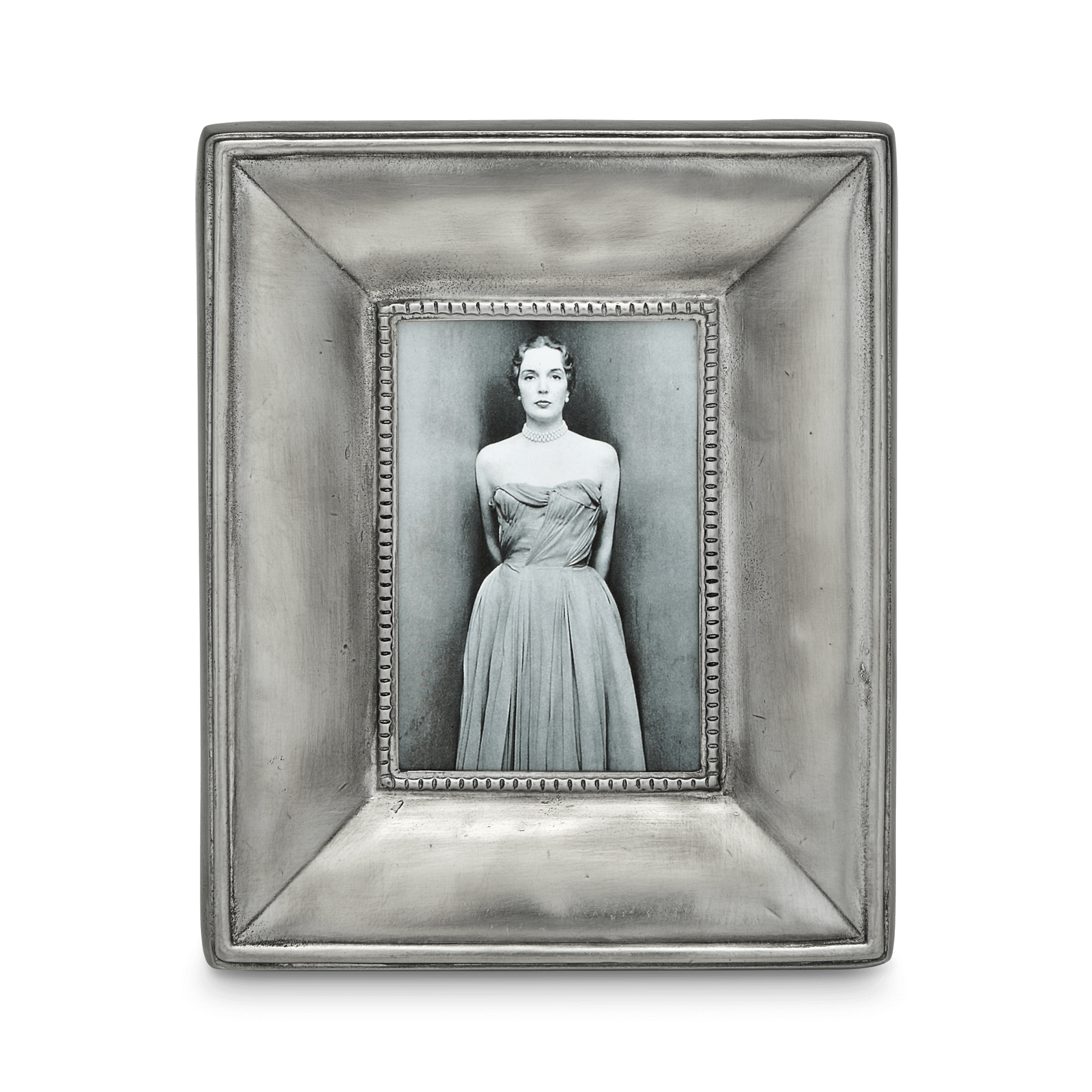 Rippled Pewter Small Photo Frame
