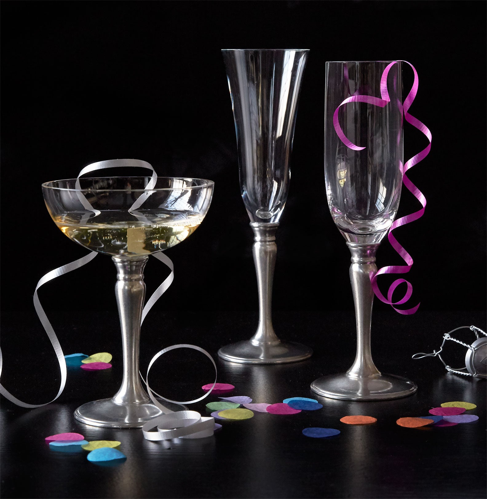 MATCH Pewter Classic Champagne Glass, Crystal – MATCH • Made