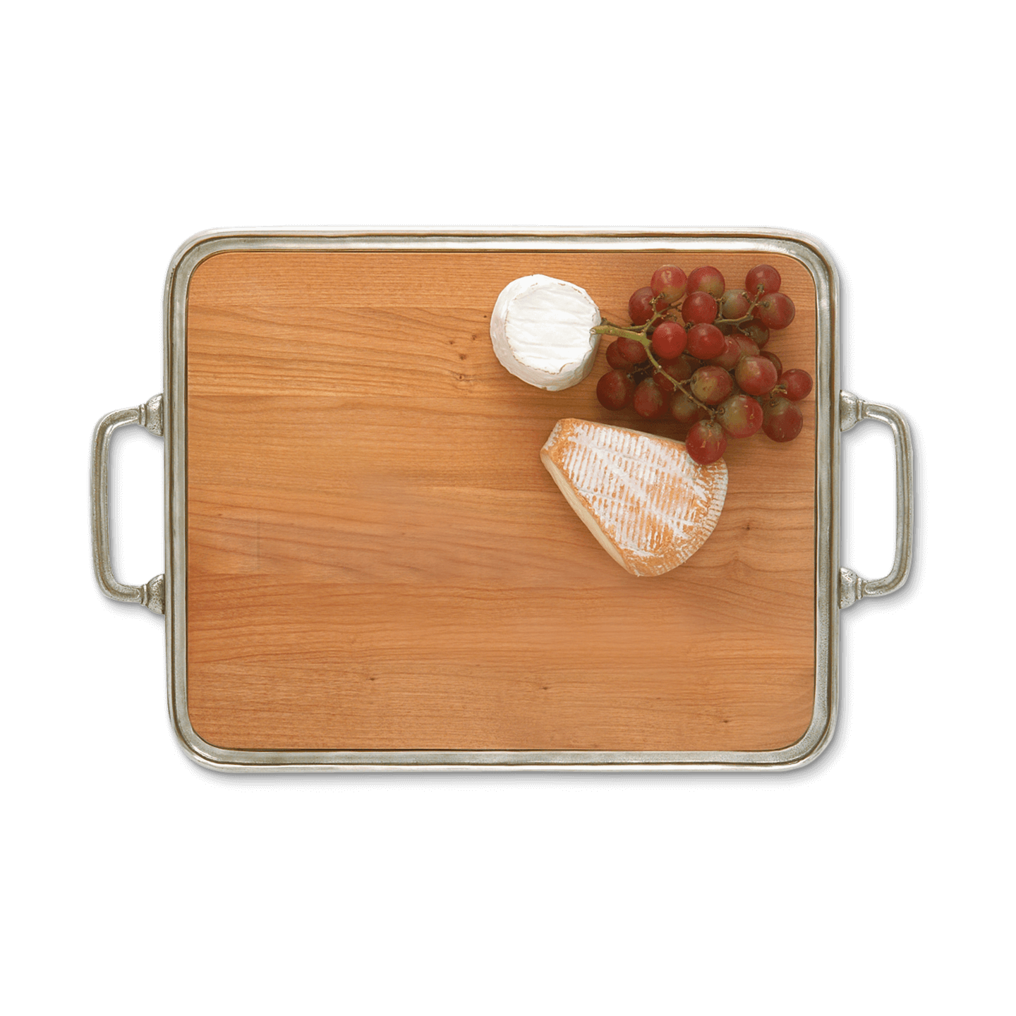 MATCH Pewter Cheese Tray with Insert and Handles Med