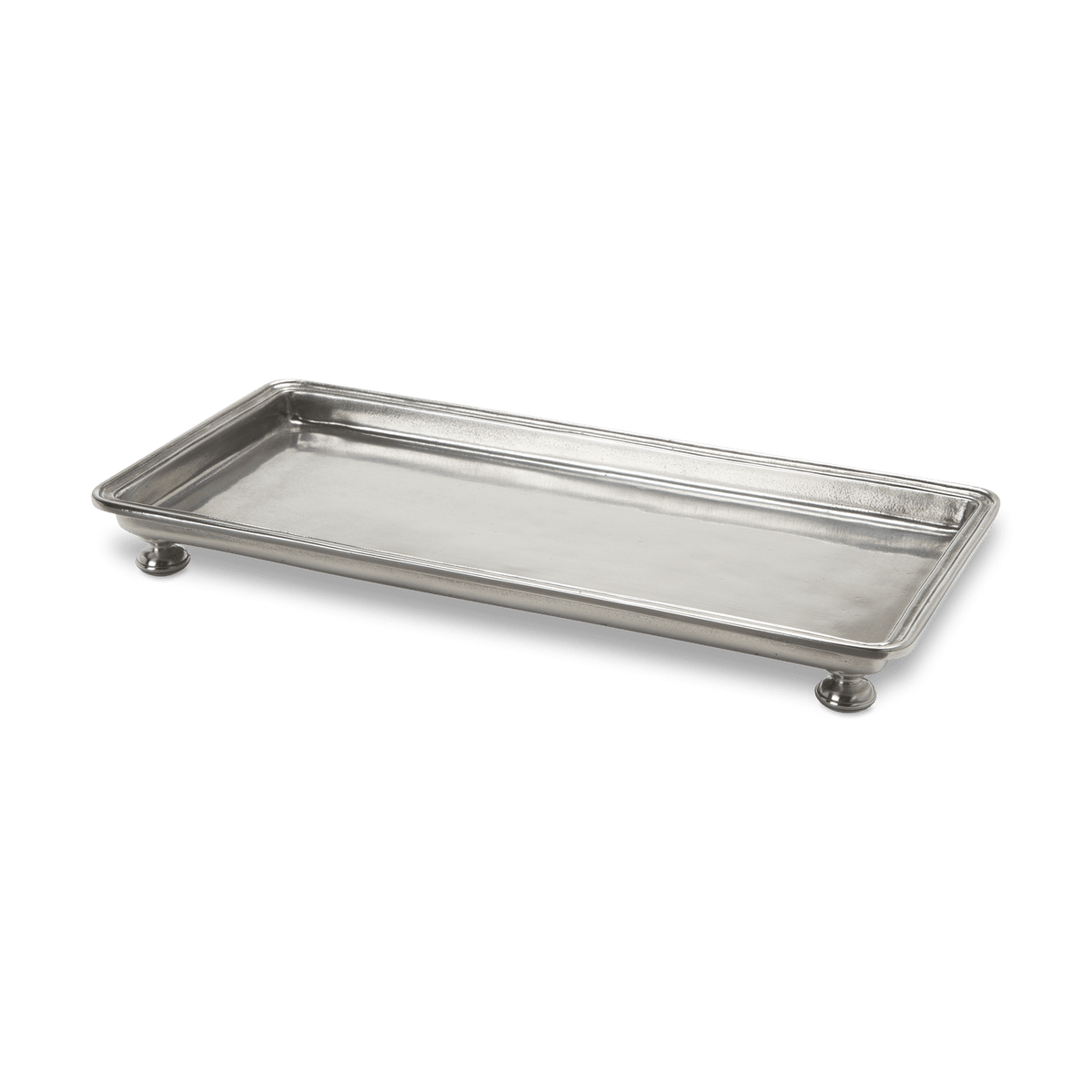 Service Tray Rectangular MATCH Pewter Footed Rectangular Service Tray – MATCH • Made in Italy
