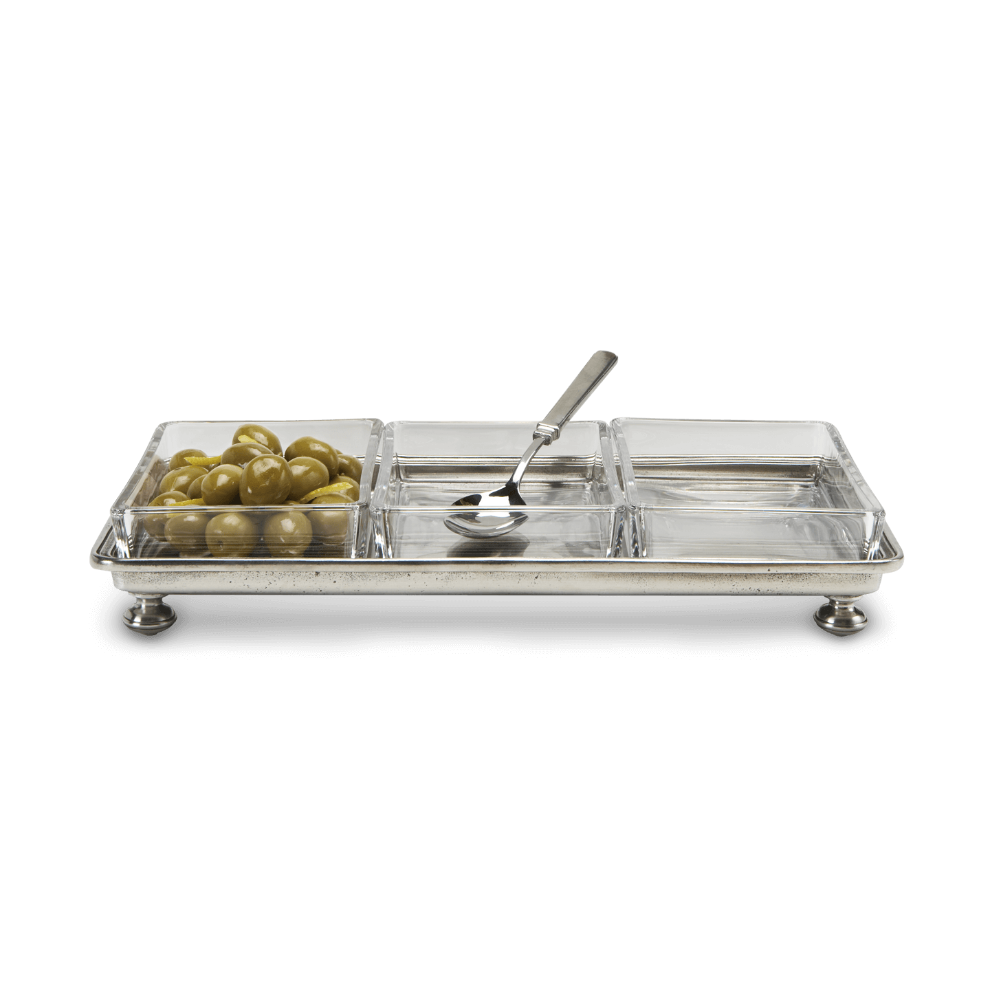 MATCH Pewter Footed Crudite Tray