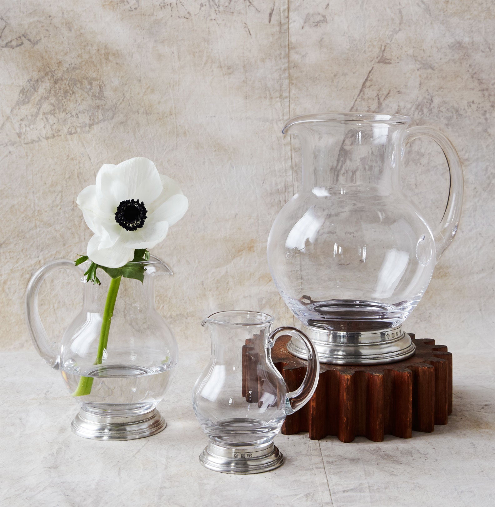 MATCH PEWTER Glass Pitcher - Thumbnail 5