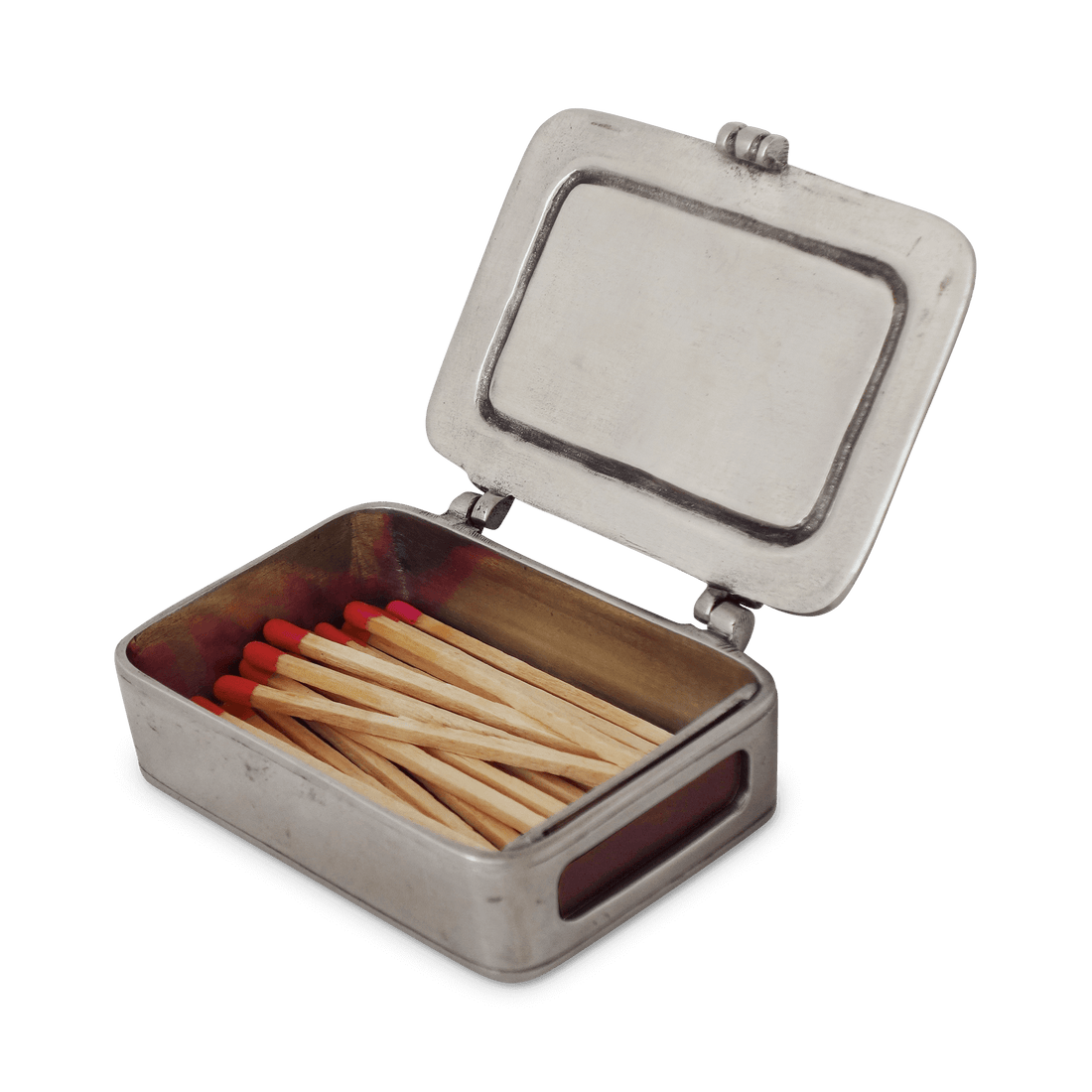 MATCH Pewter MATCHbox with Striker and MATCHes