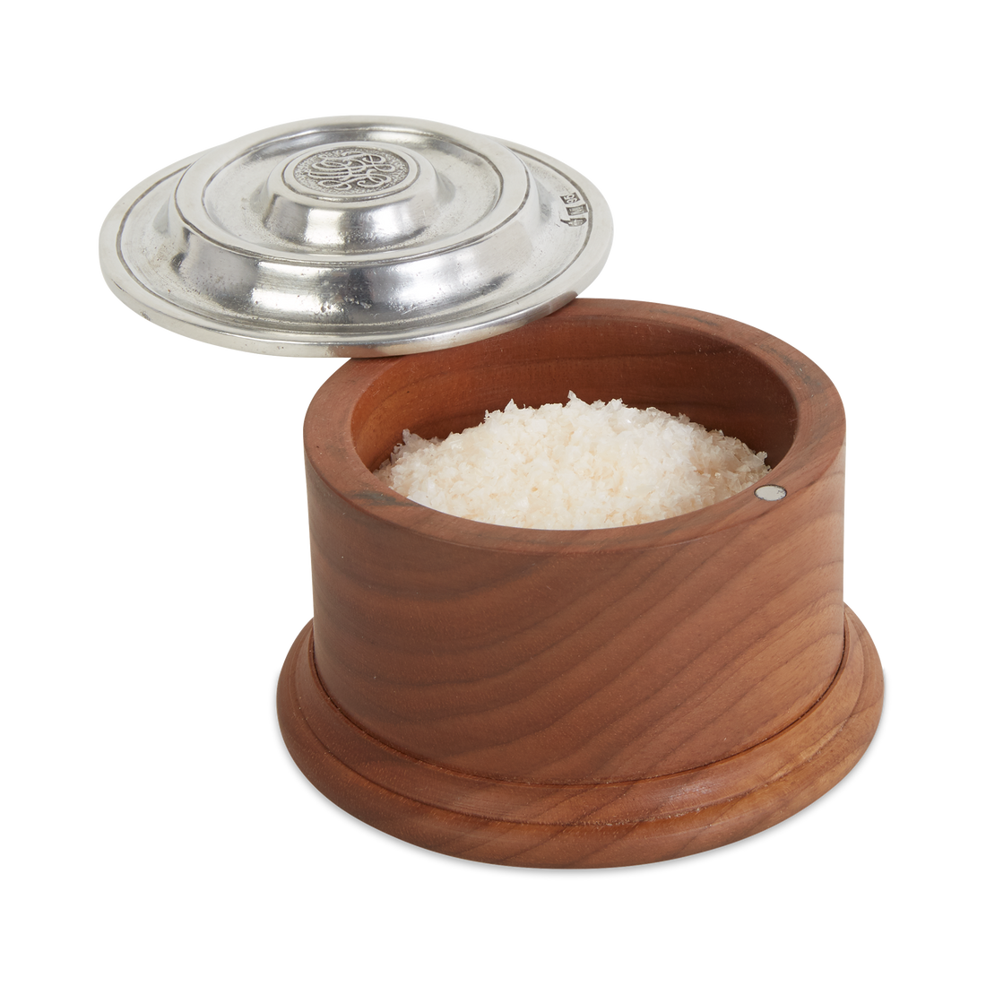 MATCH Pewter Salt Cellar with walnut body and pewter lid