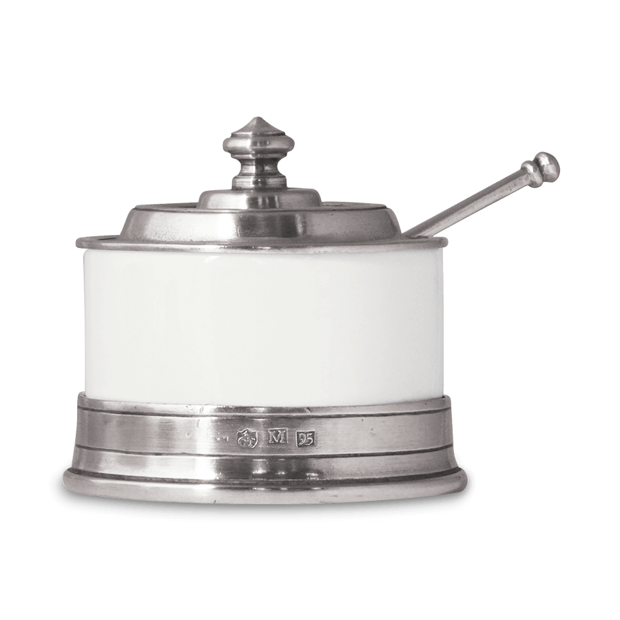 MATCH Pewter Convivio Jam Pot with Spoon