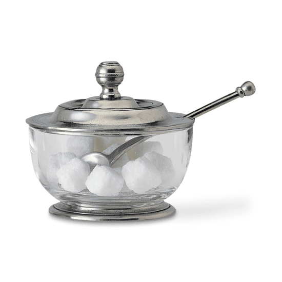 MATCH Pewter Sugar Bowl with Spoon
