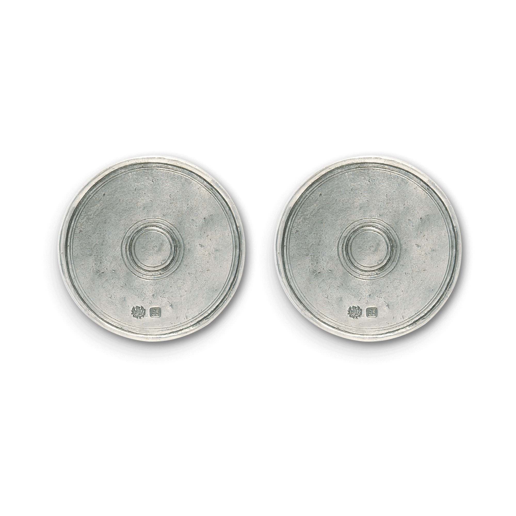 MATCH Pewter Round Coaster, Pair