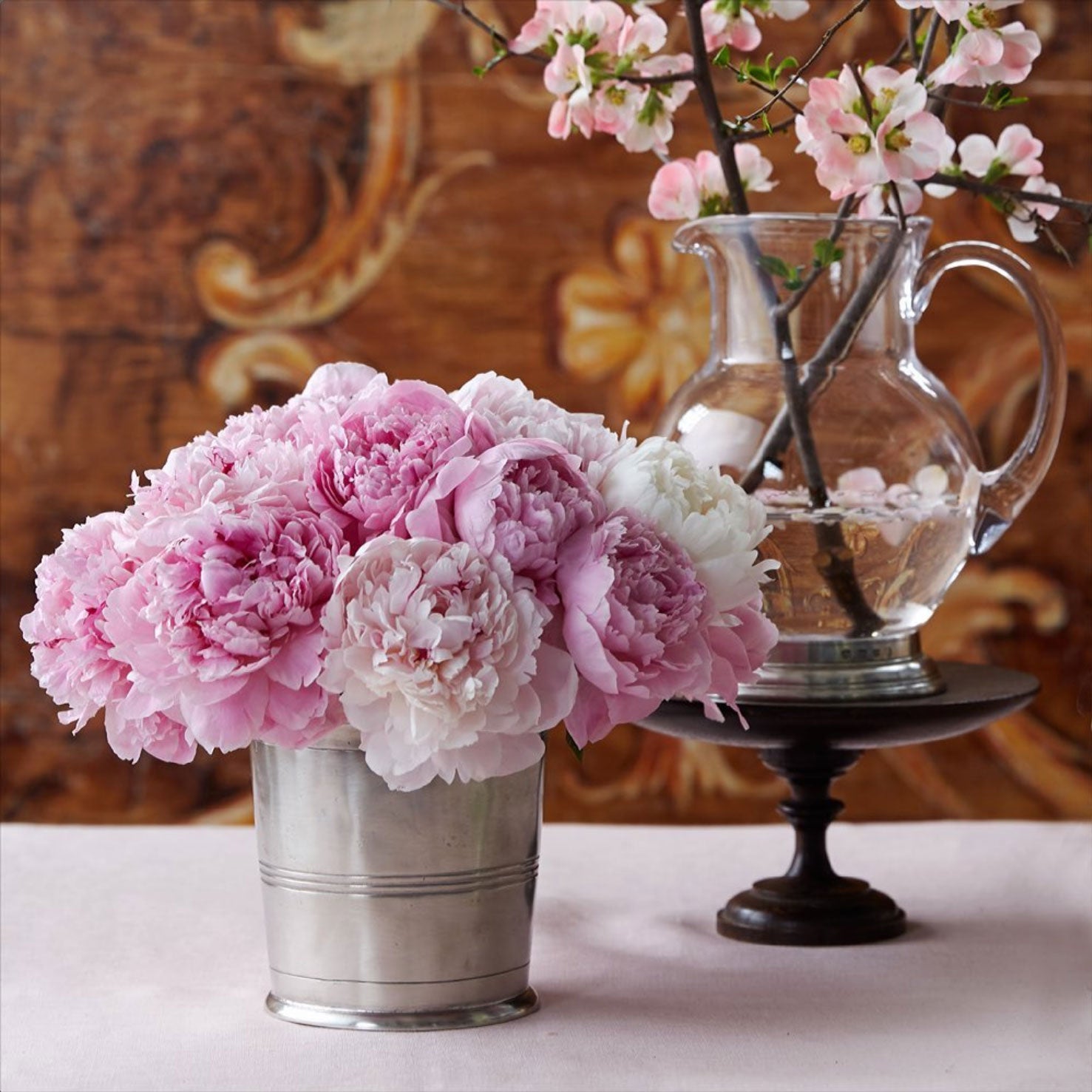 MADE IN ITALY FAENZA フラワーベース　直径28❌20㎝ Mocha Check Large Vase – The Vogue Boutique