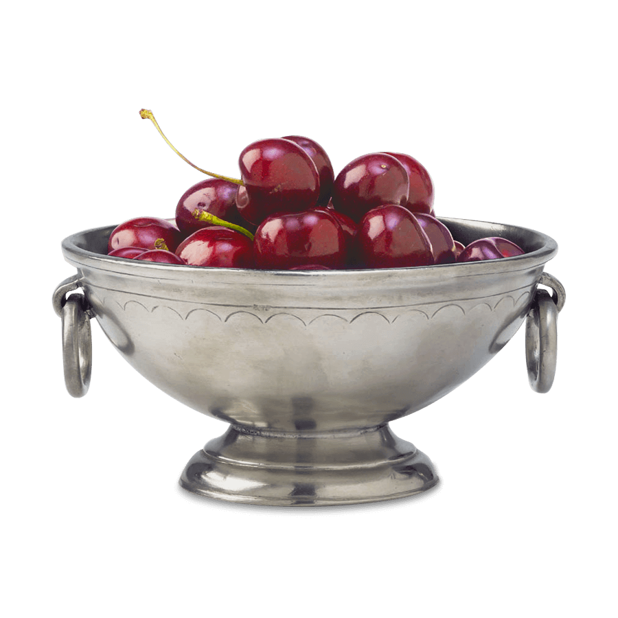 Small Footed Bowl with Rings