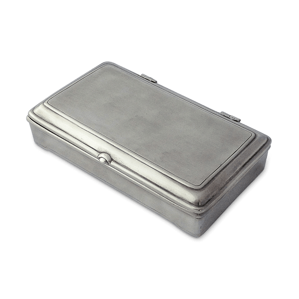 MATCH Pewter Rectangle Lidded Box with Leather – MATCH