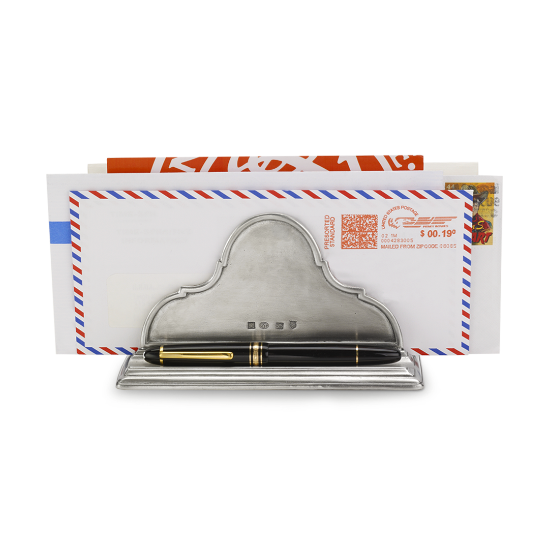 MATCH Pewter Letter Stand with Pen Rest