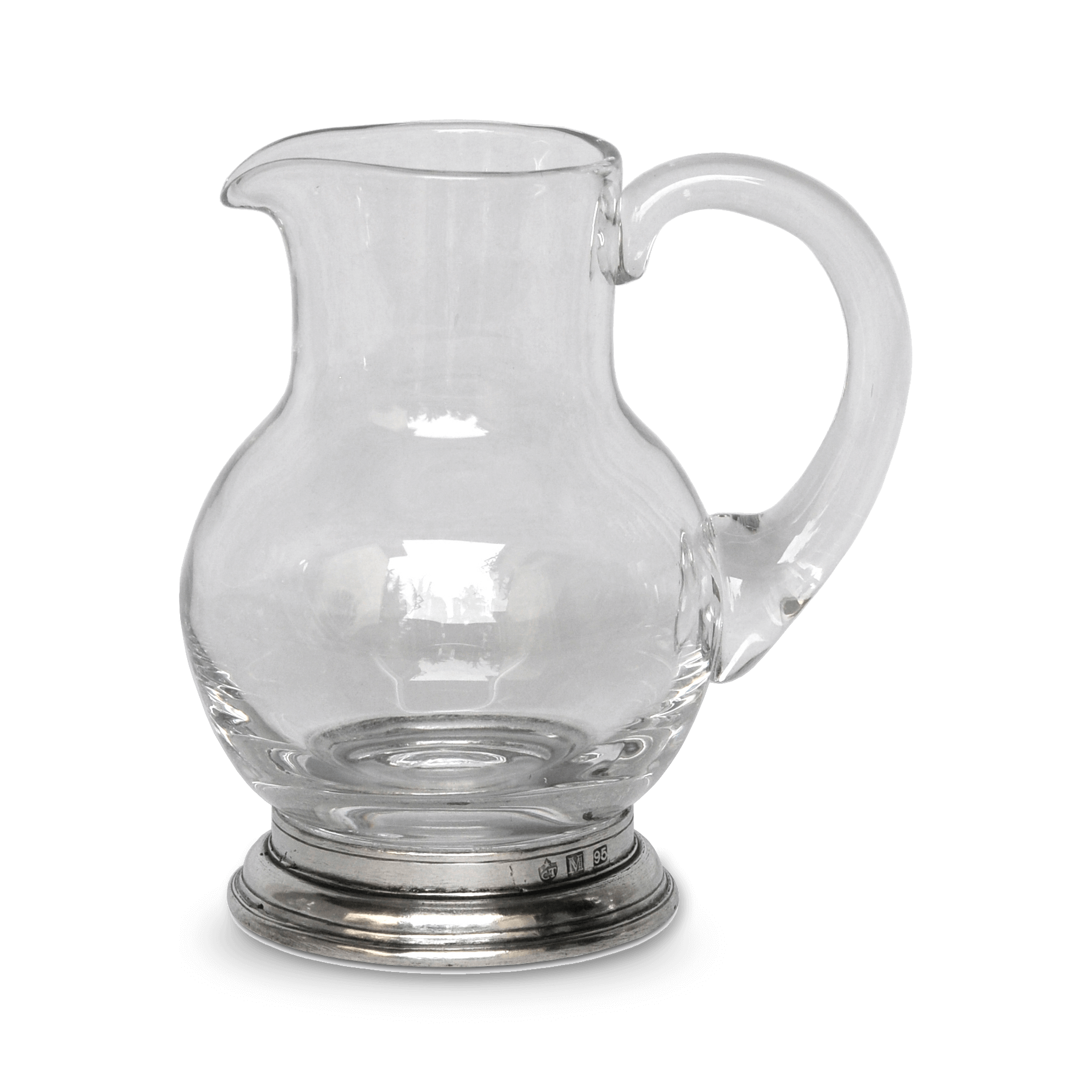 Pasabahce 80119, 61 Oz Glass Pitcher w/Blue Cover, 6/CS