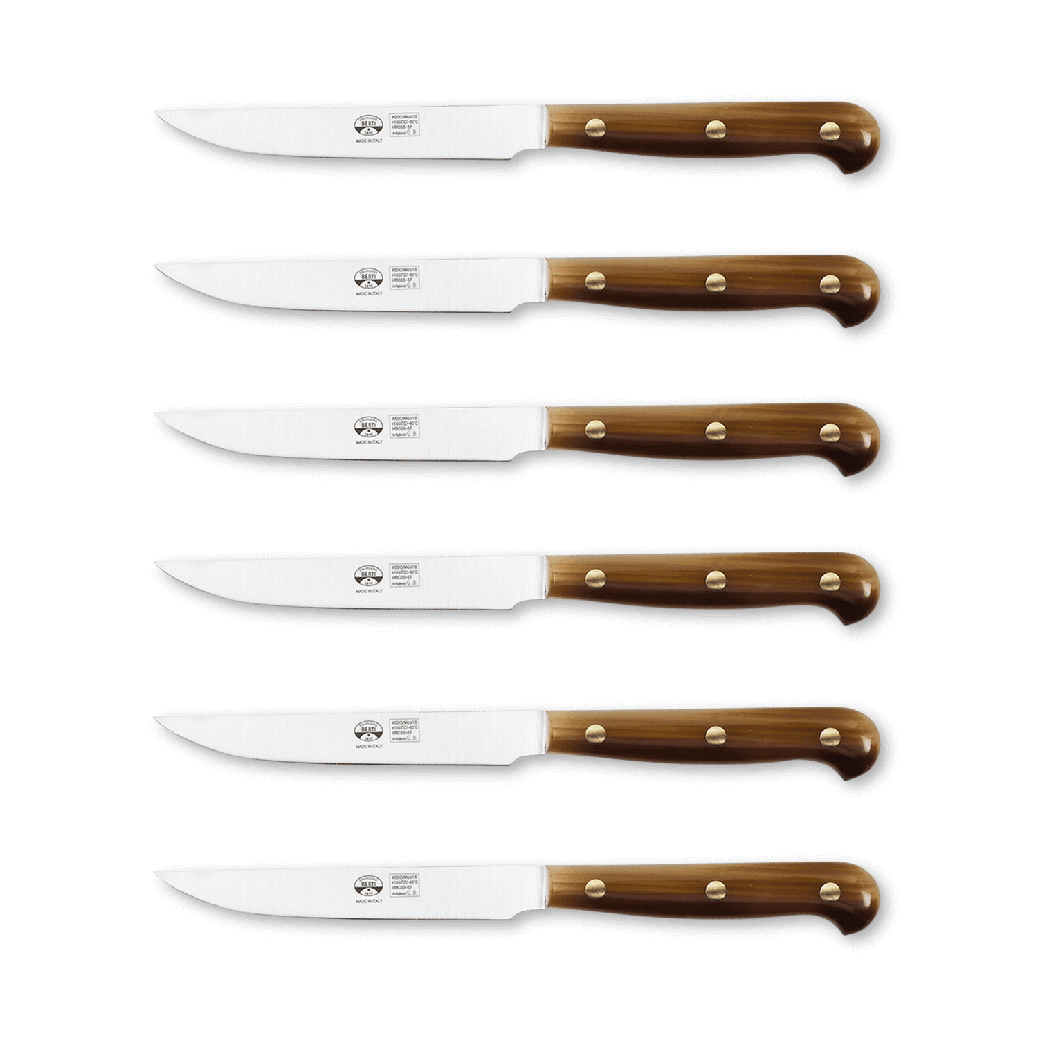 Berti - Knife block Doga with set Compendium 5 knives black handle