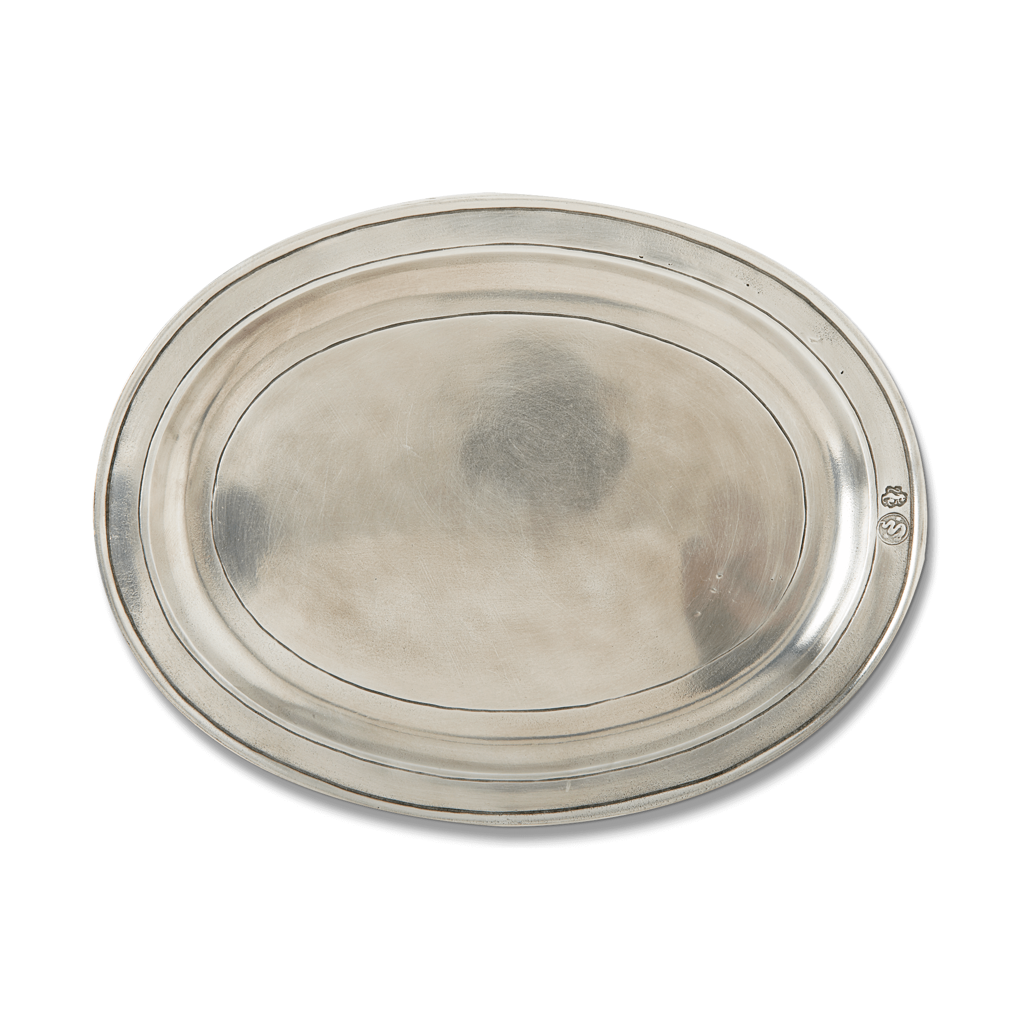 Match Pewter Oval Incised Tray - Thumbnail 4