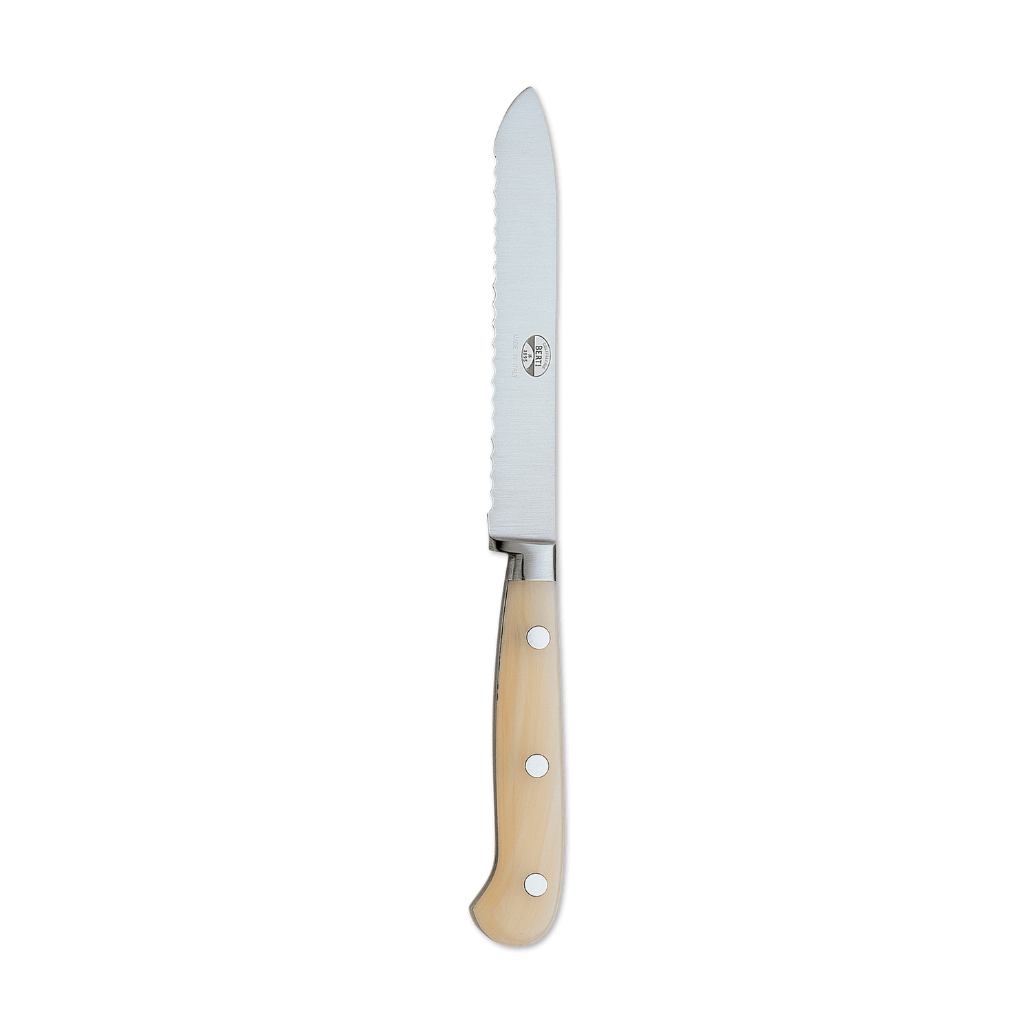 Coltellerie Berti for Match Tomato Knife - White Lucite