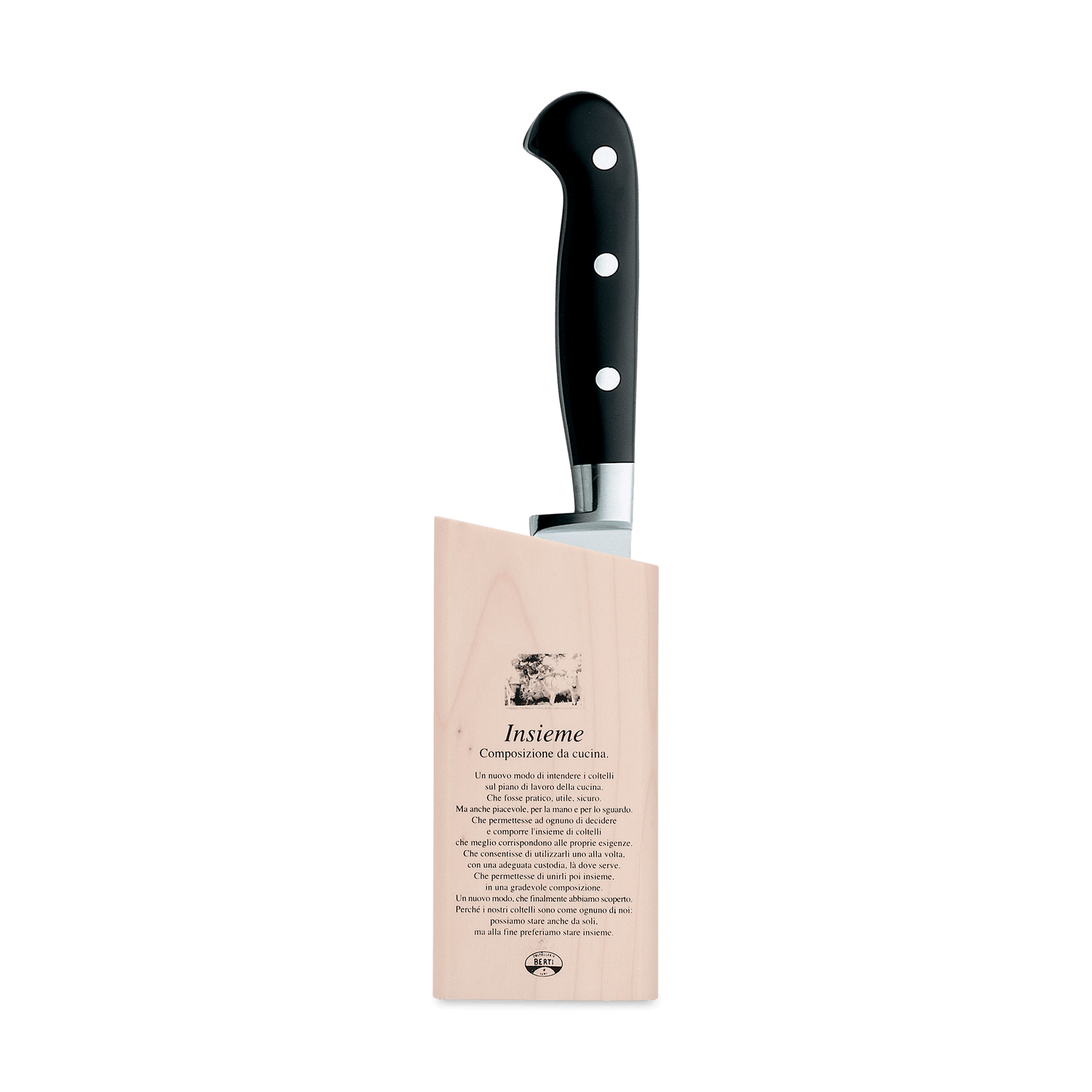 Berti Italian Kitchen Knives with Red Handles, Optional Knife