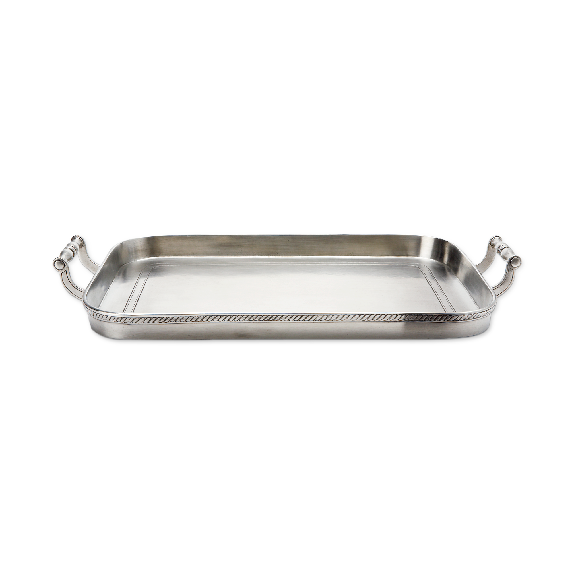 MATCH Pewter Gallery Tray with Handles Medium